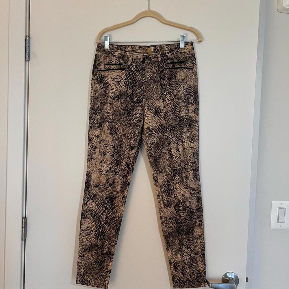 Zara Beige and Black Patterned Denim